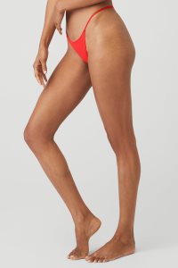 Bielizny Alo Yoga Airmesh Venus Stringi Damskie Czerwone | 60395-SUYF