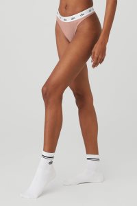 Bielizny Alo Yoga Icon High-Cut Stringi Damskie Głęboka Fioletowe | 12356-FJHY