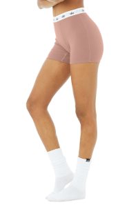 Bielizny Alo Yoga Icon Żebrowany Boyshort Damskie Głęboka Fioletowe | 36258-HBQY