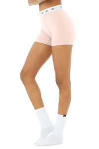 Bielizny Alo Yoga Icon Żebrowany Boyshort Damskie Różowe Fioletowe | 69874-UIDB