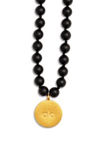 Biżuteria Alo Yoga Black Onyx Mala Necklace Damskie Czarne | 53298-STHU