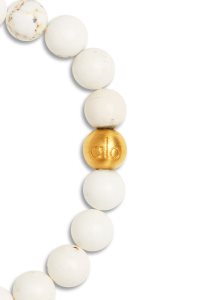 Biżuteria Alo Yoga White Turquoise Mala Bracelet Męskie Białe Turkusowe | 92370-VGBJ