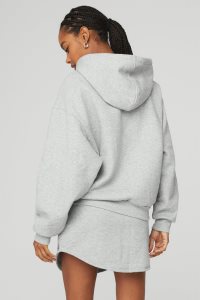 Bluzy Z Kapturem Alo Yoga Accolade Damskie Szare | 20674-HQKB