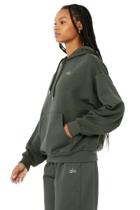 Bluzy Z Kapturem Alo Yoga Accolade Damskie Ciemny Zielone | 91638-SGIM