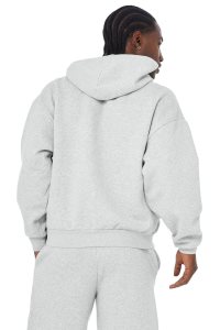 Bluzy Z Kapturem Alo Yoga Accolade Męskie Szare | 65817-JKXF