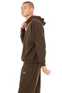 Bluzy Z Kapturem Alo Yoga Accolade Męskie Kawa | 86471-ZCMB