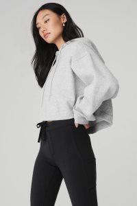 Bluzy Z Kapturem Alo Yoga Bae Damskie Szare | 40263-NZTW