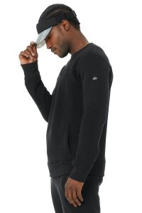 Bluzy Z Kapturem Alo Yoga Base Sweatshirt Męskie Czarne | 05619-XHPC