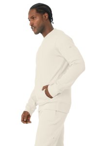 Bluzy Z Kapturem Alo Yoga Base Sweatshirt Męskie Beżowe | 98261-BJNR