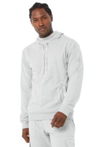 Bluzy Z Kapturem Alo Yoga Highline Męskie Szare | 27653-EBHS