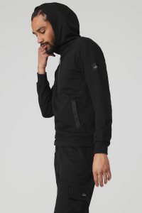 Bluzy Z Kapturem Alo Yoga Highline Męskie Czarne | 43890-MGRJ
