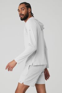 Bluzy Z Kapturem Alo Yoga Idol Runner Męskie Tytan | 63527-TXVD