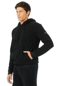Bluzy Z Kapturem Alo Yoga Męskie Czarne | 72864-ZMVW