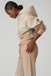 Bluzy Z Kapturem Alo Yoga Ombre Bae Damskie Beżowe | 08261-OJXS
