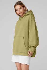 Bluzy Z Kapturem Alo Yoga Renown Heavy Weight Damskie Musztardowe | 14270-CAHL