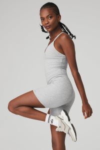Body Alo Yoga Alosoft Suns Out Onesie Damskie Szare | 38649-JLNU