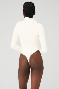 Body Alo Yoga Rise-Up Damskie Białe | 18620-ZXSD