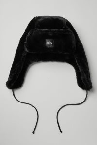 Czapki Alo Yoga Faux Fur Polar Damskie Czarne | 42573-ASRD