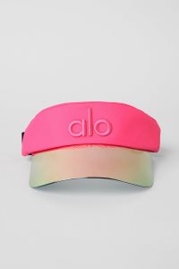 Czapki Alo Yoga Solar Visor Damskie Różowe | 12980-UFMH