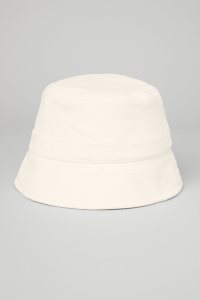 Czapki Alo Yoga Terry Beachside Bucket Damskie Białe | 69541-SIQE
