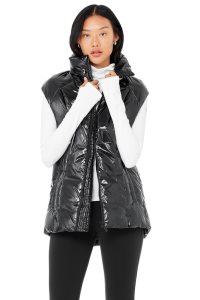 Kamizelki Alo Yoga Stunner Puffer Damskie Czarne | 67319-CQPF