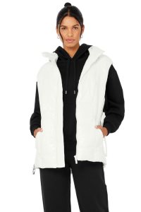 Kamizelki Alo Yoga Stunner Puffer Damskie Białe | 70826-TBKU