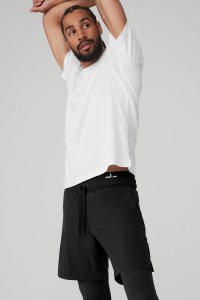 Koszulki do Biegania Alo Yoga Triumph Crew Neck Tee (2 Pack) Męskie Białe | 34967-HLCV