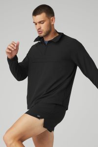 Kurtka Alo Yoga Ripstop 1/4 Zip On-Set Męskie Czarne | 51320-MJTU