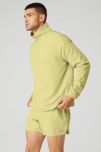 Kurtka Alo Yoga Ripstop 1/4 Zip On-Set Męskie Żółte | 58342-WGIK