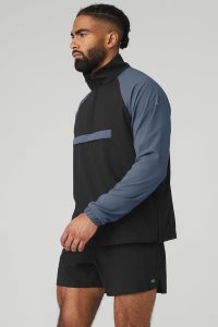 Kurtka Alo Yoga Ripstop 1/4 Zip On-Set Męskie Czarne | 62097-RODY