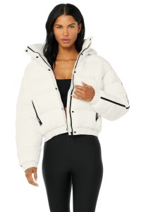 Kurtka Puffer Alo Yoga Aspen Love Puffer Damskie Białe | 41325-ZMNV
