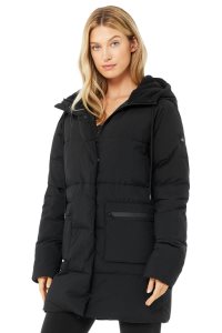 Kurtka Puffer Alo Yoga Cypress Puffer Damskie Czarne | 67154-BIPY