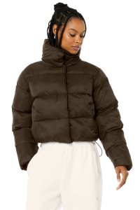 Kurtka Puffer Alo Yoga Gold Rush Puffer Damskie Kawa | 03869-JLUP