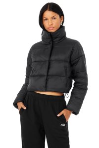 Kurtka Puffer Alo Yoga Gold Rush Puffer Damskie Czarne | 29570-BLWA