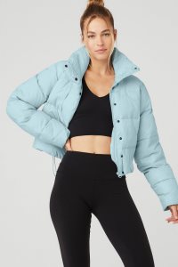 Kurtka Puffer Alo Yoga Gold Rush Puffer Damskie Niebieskie | 48251-MYEO