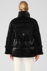 Kurtka Puffer Alo Yoga Ice Breaker Puffer Damskie Czarne | 32816-JREO