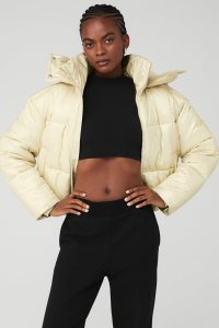 Kurtka Puffer Alo Yoga Pearlized Pristine Puffer Damskie Głęboka Żółte | 45789-TYSC