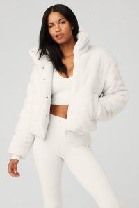 Kurtka Puffer Alo Yoga Snow Angel Puffer Damskie Białe | 92603-ZAOB
