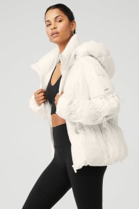 Kurtka Puffer Alo Yoga Stunner Puffer Damskie Białe | 17208-BGSA