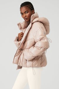 Kurtka Puffer Alo Yoga Stunner Puffer Damskie Różowe | 60254-BEOL