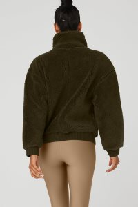 Kurtki Na Co Dzień Alo Yoga Varsity Damskie Ciemny Oliwkowe | 31458-AZPI