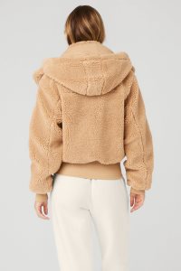 Kurtki Polarowe Alo Yoga Foxy Damskie Brązowe | 24680-VMHN