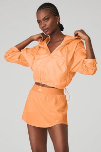 Kurtki Polarowe Alo Yoga Sprinter Damskie Pomarańczowe | 92617-CMWL