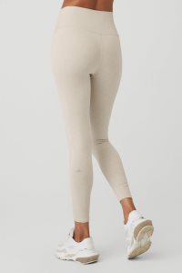 Legginsy Alo Yoga 7/8 High-Stanem Airbrush Damskie Beżowe | 42768-CBHR