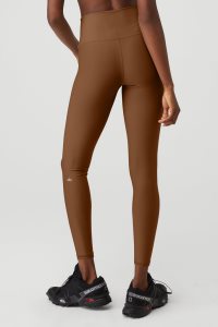 Legginsy Alo Yoga 7/8 High-Stanem Airlift Damskie Brązowe | 52486-UNYP