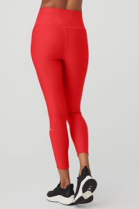 Legginsy Alo Yoga 7/8 High-Stanem Airlift Damskie Czerwone | 58602-KMRZ