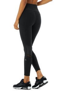 Legginsy Alo Yoga 7/8 High-Stanem Moto Damskie Czarne | 73512-FWDJ