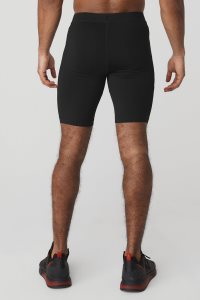 Legginsy Alo Yoga 9 Warrior Compression Męskie Czarne | 95286-ASQY