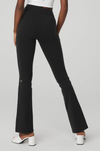 Legginsy Alo Yoga Airbrush 7/8 High Stanem Flutter Damskie Czarne | 15943-OMAU