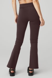 Legginsy Alo Yoga Airbrush High-Stanem 7/8 Flutter Damskie Czarne Kawa | 03498-NCXE